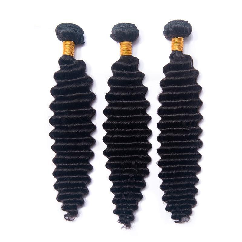 10A Grade 1/3/4 Loose Deep Wave Weave Brazilian Human Hair Extension B