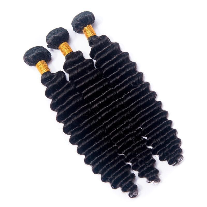 10A Grade 1/3/4 Loose Deep Wave Weave Brazilian Human Hair Extension B